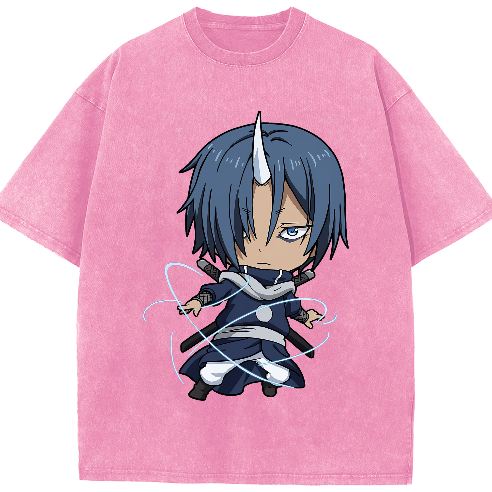 （画像用） 転スラ Regarding Reincarnated to Slime 綿100% ヴィンテージ風 半袖Tシャツ（フロントプリント）